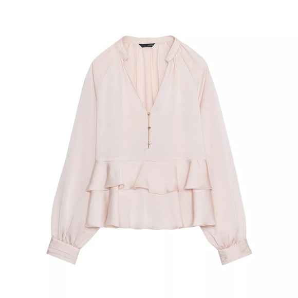 ZARA RUFFLED BLOUSE - Picture 2 of 3
